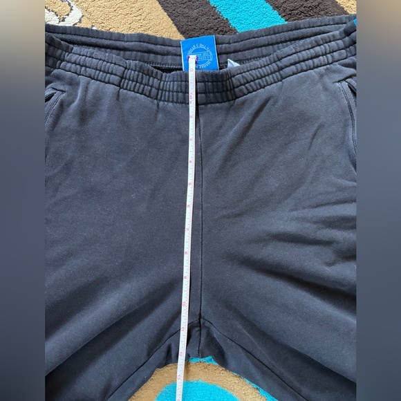 Adidas Black Joggers with 3 Stripe Blue Details - Picture 8 of 10